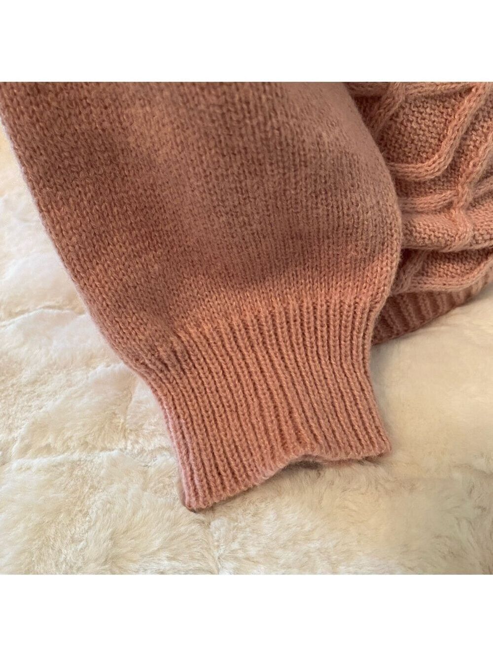 NoraCora Sweater Size S. Dusty pink/rose colored. Wrap front On Off Shoulder NEW - Picture 7 of 16